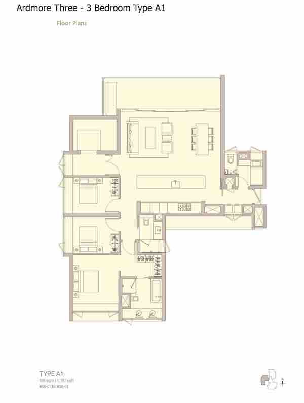 Ardmore Three Floor Plan Showflat Hotline 61001778
